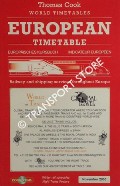 Thomas Cook European [Rail] Timetable / Europäisches Kursbuch / Indicateur Européen, November 2000 by FOX, Brendan (ed.)